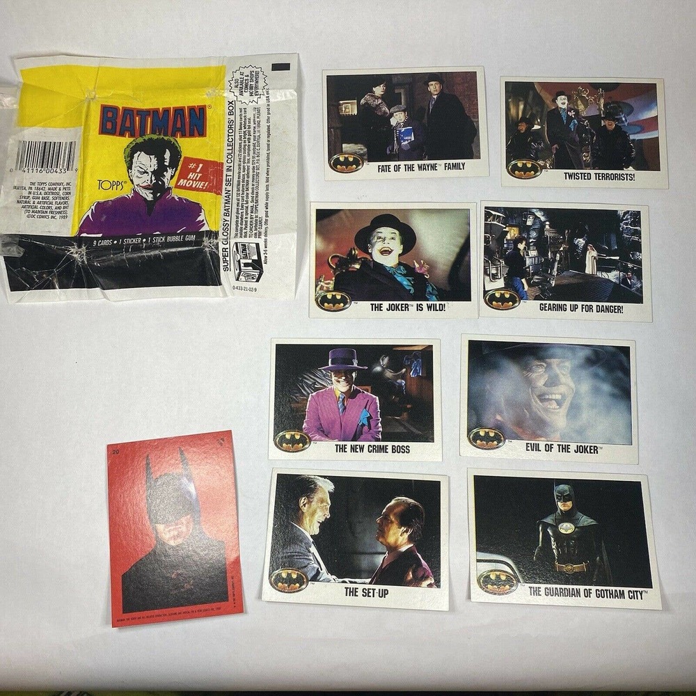 Batman Movie Trading Cards (Topps, 1989) 1 Wax Pack (1st Series) Missing One